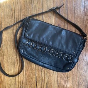 Jack Germain Black Leather Crossbody
